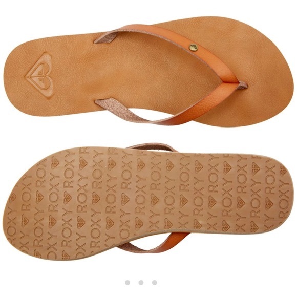 Roxy Shoes Roxy Discontinued Jyll Ii Cognac Flip Flops Size 8